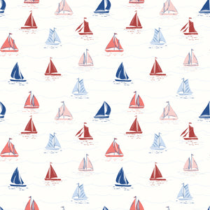 Yacht Club Sailboats White by Amanda Niederhauser