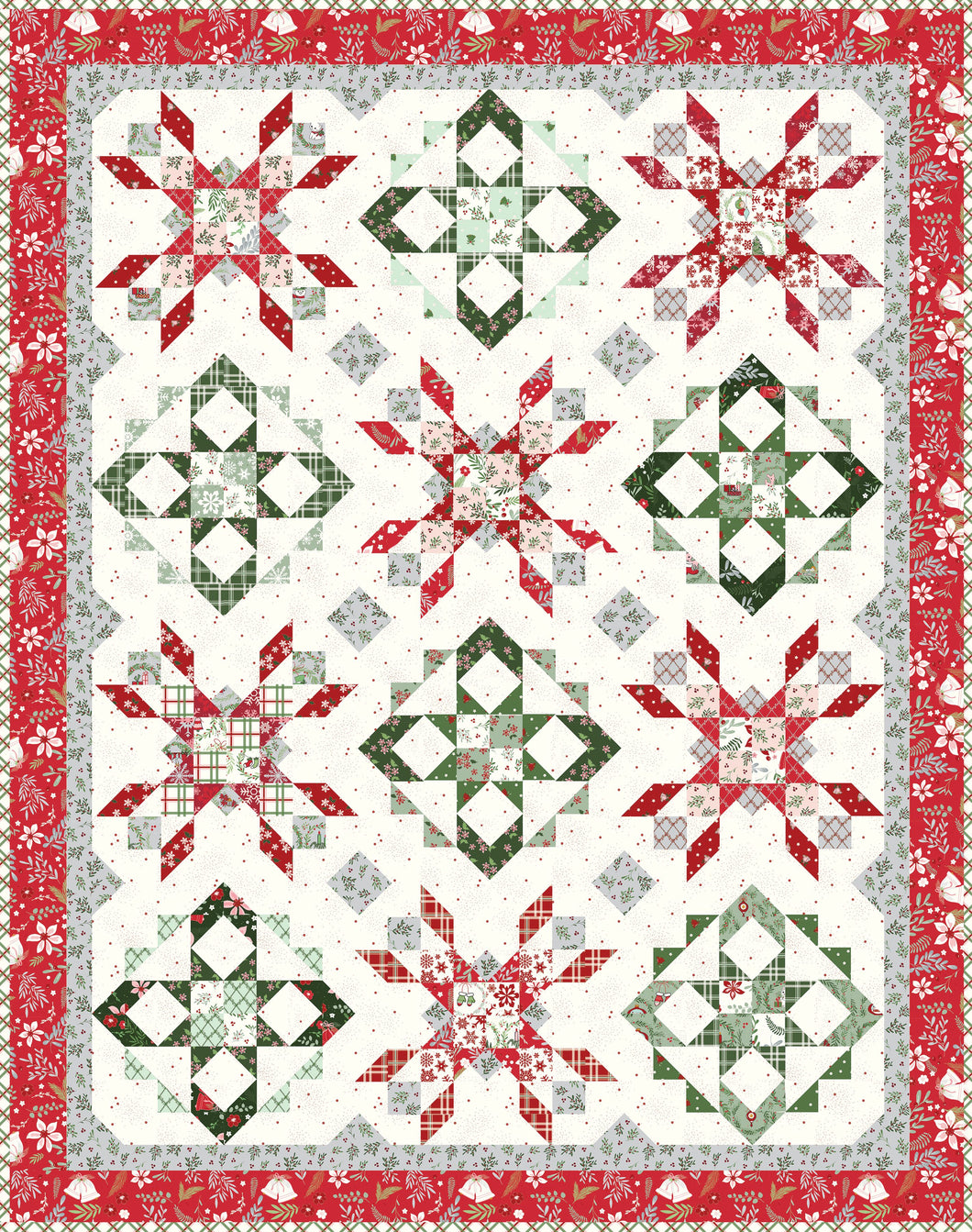 RESERVATION - Mistletoe and Holly Winter Kisses Quilt Kit by Beverly McCullough