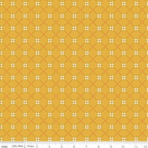 Autumn Afternoon - Crosshatch Yellow by Heather Peterson
