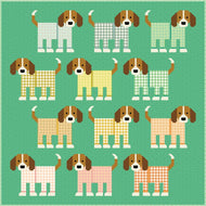 RESERVATION - Popcorn Pups in Pajamas Quilt Kit by Elizabeth Hartman