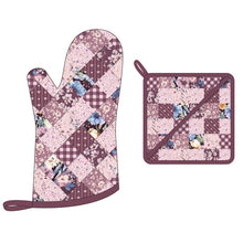 Load image into Gallery viewer, RESERVATION - Twilight on the Prairie Oven Mitt Potholder Duo Home Dec Panel (Burgundy) by Modern Prairie