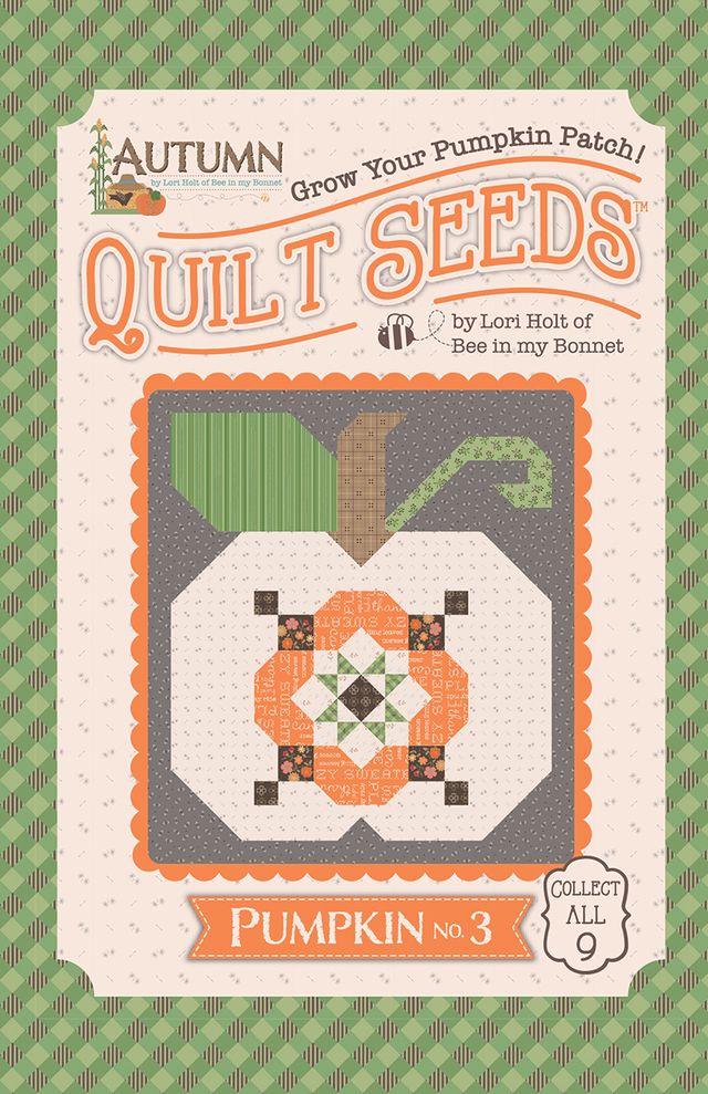 Autumn Quilt Seeds Fabric Kit - Pumpkin No. 3 by Lori Holt