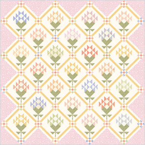 RESERVATION - Pastel Prairie Mayflowers Boxed Quilt Kit by Heather Briggs