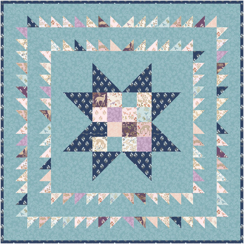 RESERVATION - My Darling Deer Little Star Quilt Kit (Blue) by Michal Marko for Poppie Cotton