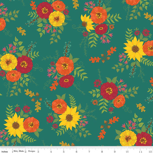 Autumn Afternoon - Main Teal by Heather Peterson