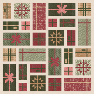 RESERVATION - Gingerbread Lane Wrapped Boxed Quilt Kit by Kiley's Quilt Room