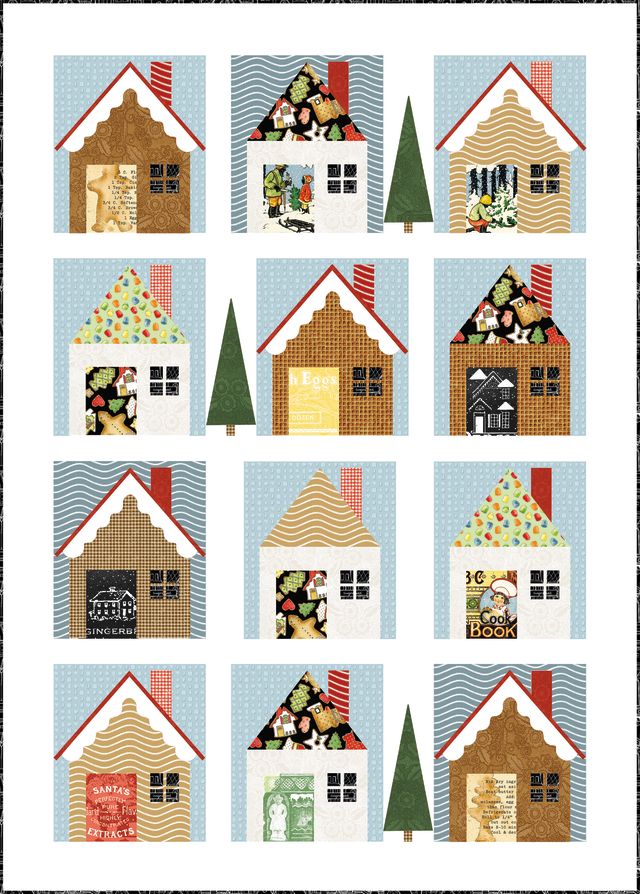 RESERVATION - Gingerbread Gingerbread Lane Quilt Kit by J. Wecker Frisch