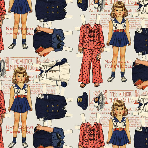 COMING SOON - Sew America Navy Scout Paper Dolls Grey by J. Wecker Frisch