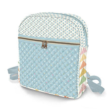 Load image into Gallery viewer, RESERVATION - Diary in Stitches Backpack Panel (Blue) by Minki Kim