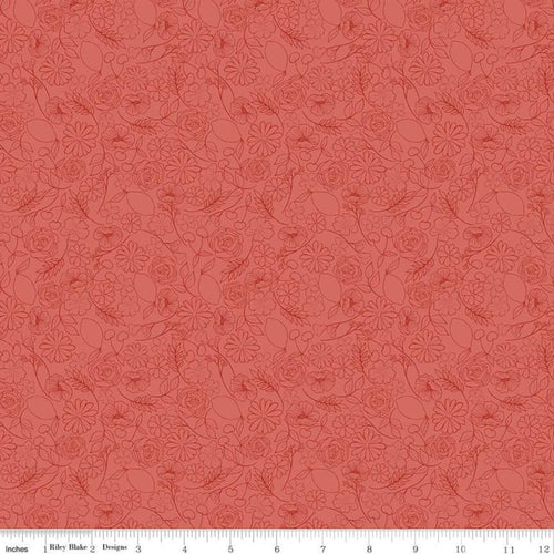 Reflections - Floral Jubilee Red by Lauren Brewer