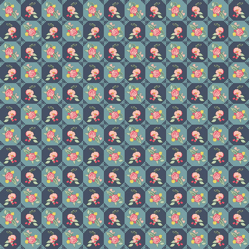 Reflections - Vintage Linen Navy by Lauren Brewer