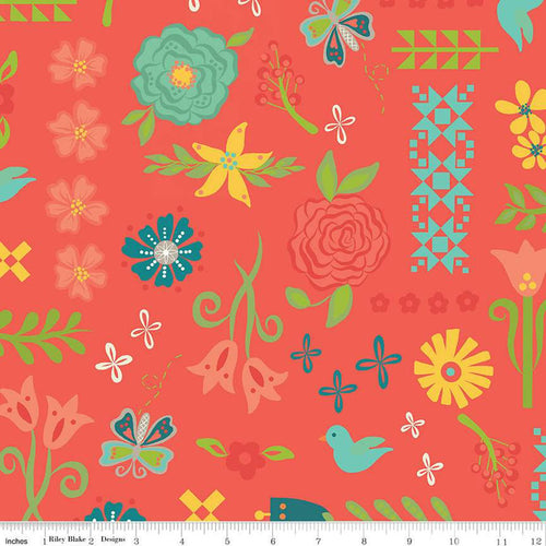 Gingham Cottage - Wide Back Red by Heather Peterson