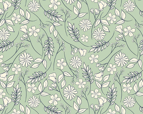 Reflections - Flower Sea Foam by Lauren Brewer