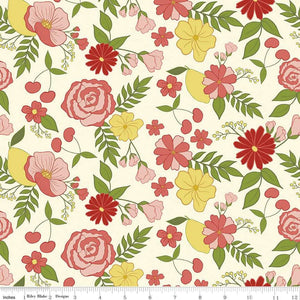Reflections - Main Floral Parchment by Lauren Brewer