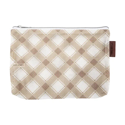 Mini Mad for Plaid Project Bag - Burlap by It's Sew Emma