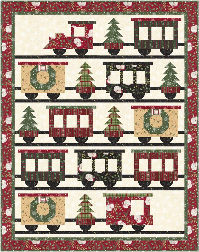 RESERVATION - Snowy St. Nick Heading North Quilt Kit by Deb Strain ...