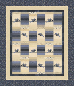 RESERVATION - Bluebird's Nest Choose Happiness Quilt Kit by Kansas Troubles Quilters