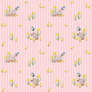 Peter Rabbit and Friends Duck Stripe Pink by Beatrix Potter