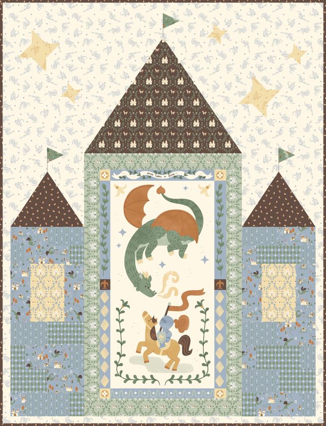 RESERVATION - Faraway Kingdom Once Upon a Time Panel Quilt Kit by Natalia Juan Abello