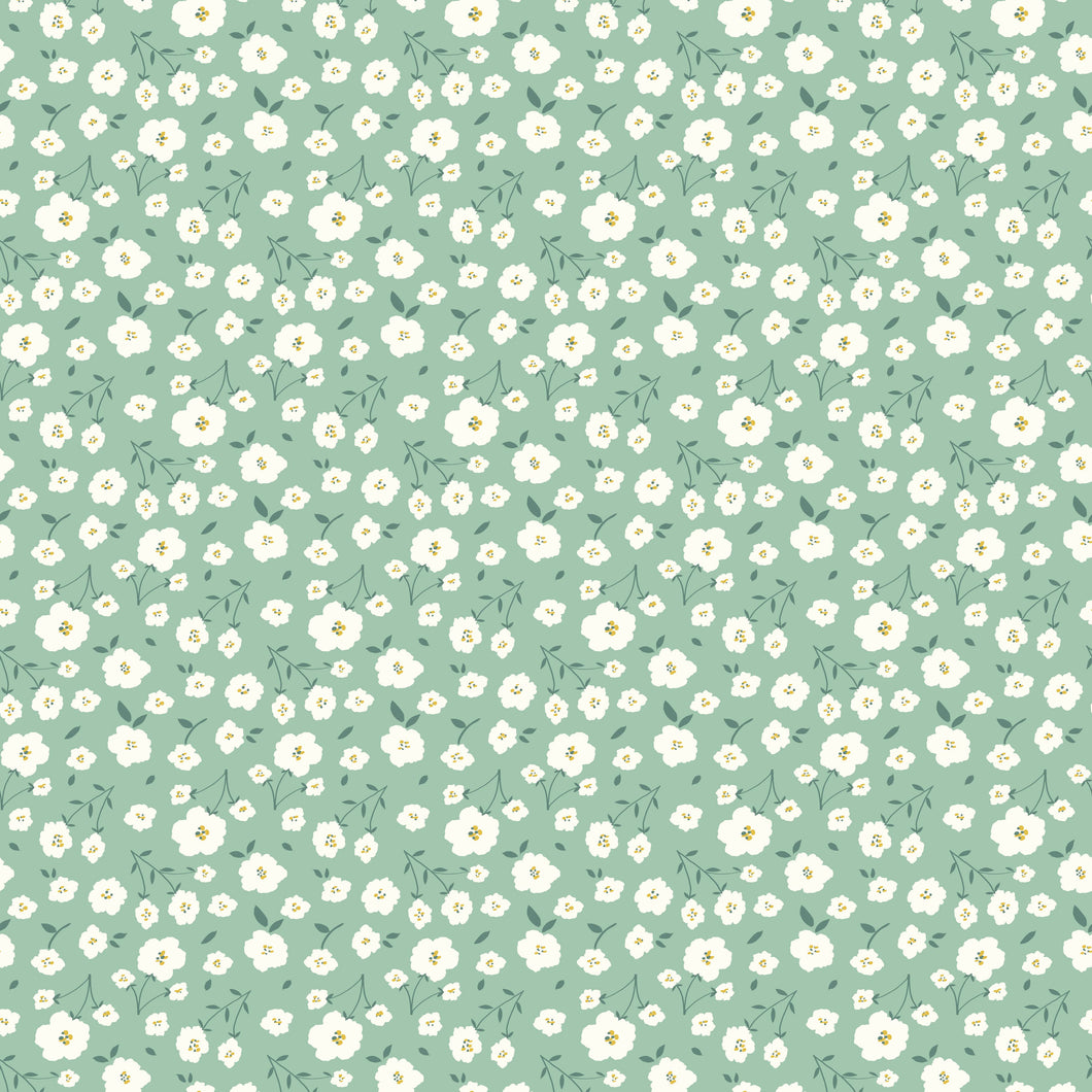 Sunsetridge Flowers Seafoam by Minki Kim