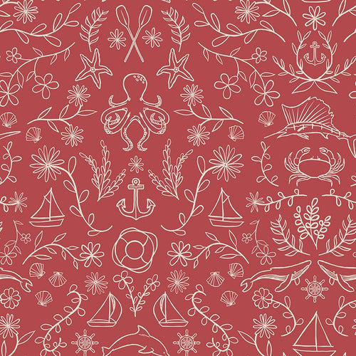 Yacht Club Main Red by Amanda Niederhauser