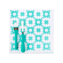 Load image into Gallery viewer, Oh Sew Clean Brush and Cloth Set - Teal by It's Sew Emma