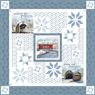 Covered Bridges in Winter Snowflakes Over Covered Bridges Boxed Quilt Kit by Tara Reed