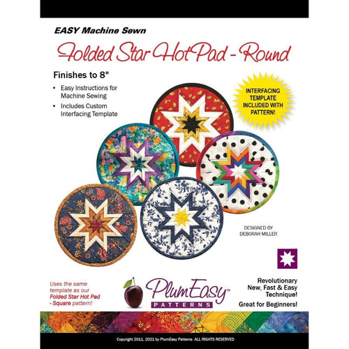 Folded Star Hot Pad - Round Pattern by Plum Easy Patterns