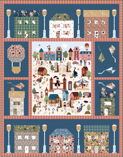 RESERVATION - A Spoonful of Sugar Cherry Tree Lane Panel Quilt Kit by Jennifer Long