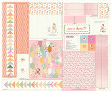 Load image into Gallery viewer, RESERVATION - Diary in Stitches Backpack Panel (Pink) by Minki Kim