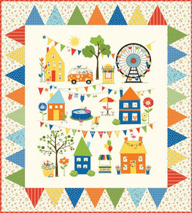 RESERVATION - Summer's in Town Panel Quilt Kit by Sandy Gervais