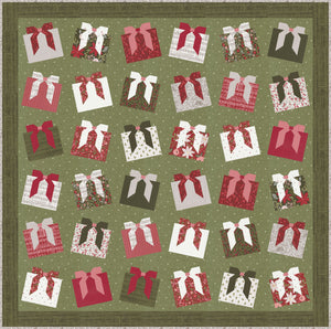 RESERVATION - Berry and Pine Wrap It Up Quilt Kit (Green Version) by Lella Boutique