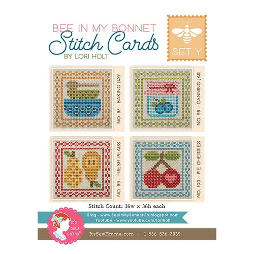 Bee In My Bonnet Stitch Cards - Set Y by Lori Holt