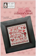 2024 Collector's Heart Cross Stitch Pattern with Fabric by Heart In Hand