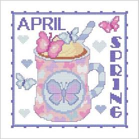 A Year of Mugs - April by Cross Stitch Wonders