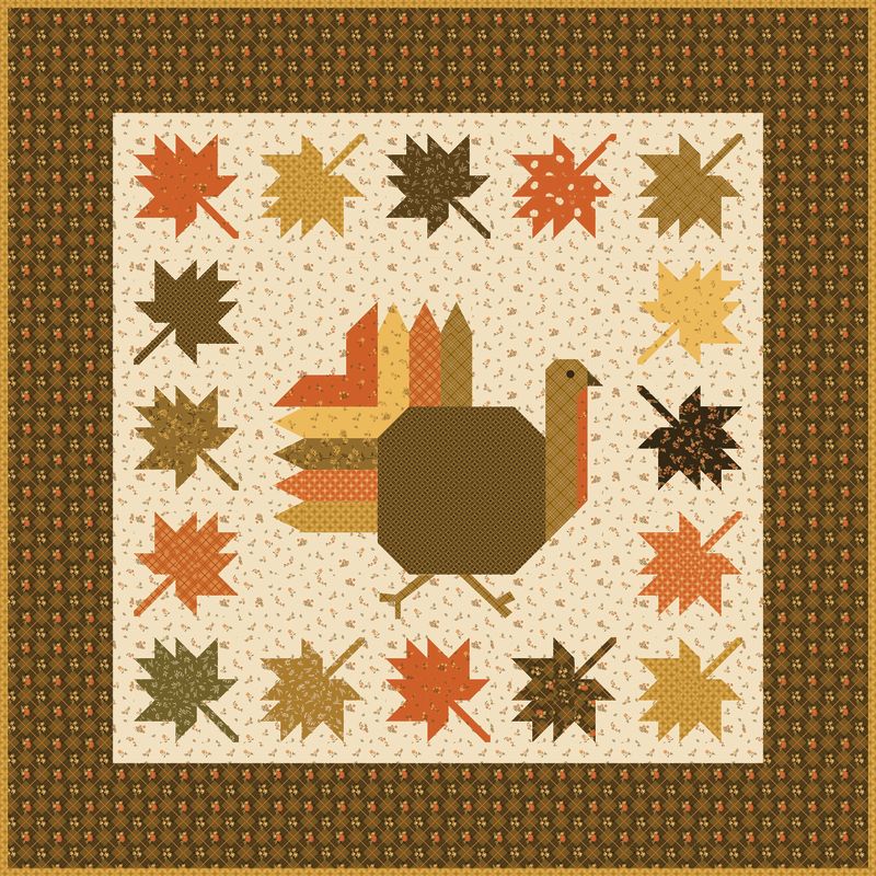RESERVATION - Bountiful Autumn Hues Quilt Kit by Sandy Gervais