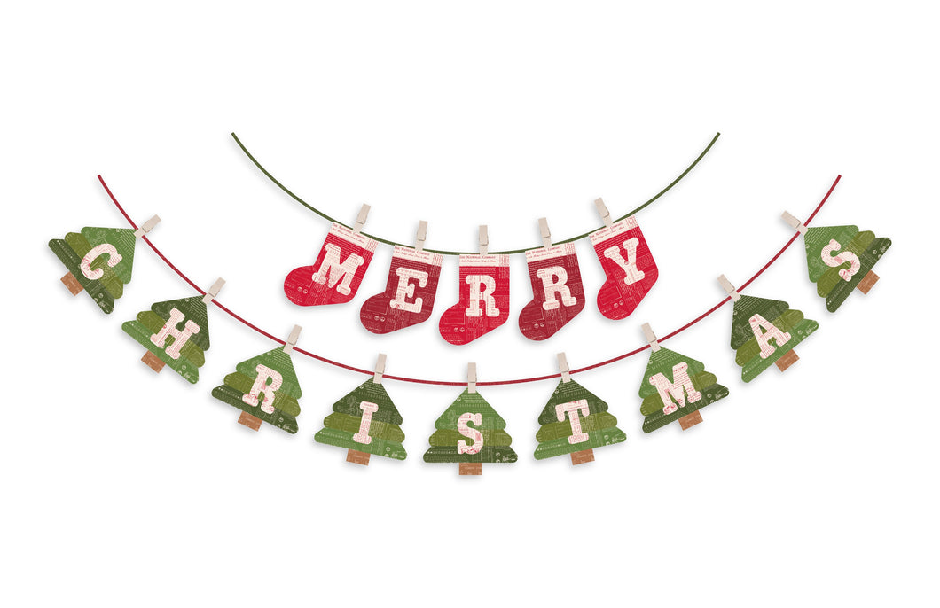 RESERVATION - TYPE/ography Say-It Sew Along Merry Christmas Banner/Let It Snow Banner Quilt Kit by Lori Holt