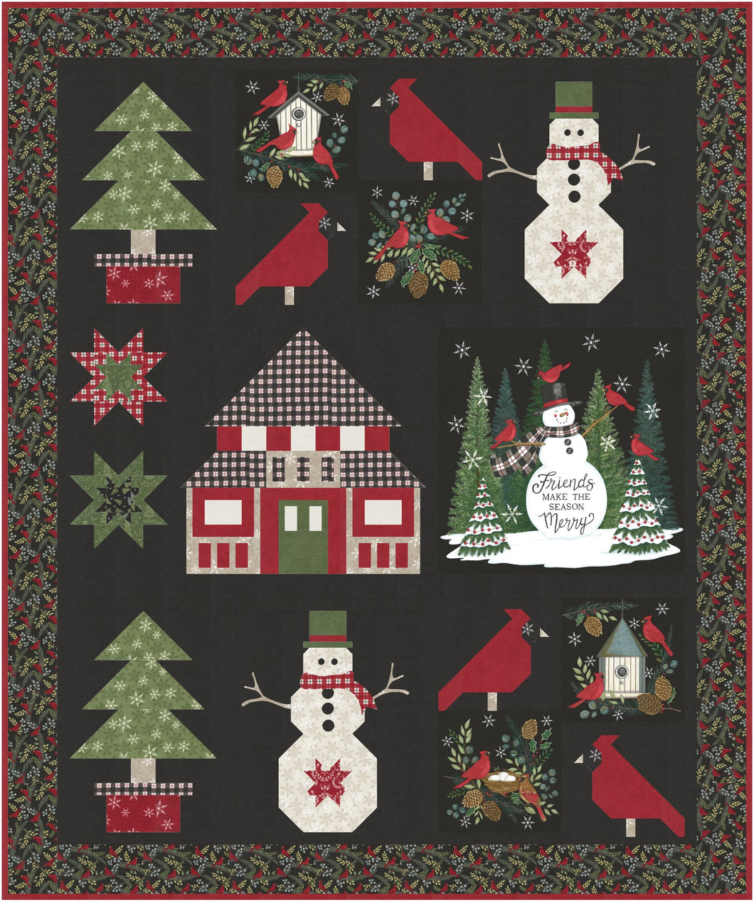 RESERVATION - Winter Friends Friends of the Forest Boxed Quilt Kit by Deb Strain