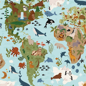 Created with Love Wide Back Map Sky by Jennifer Long