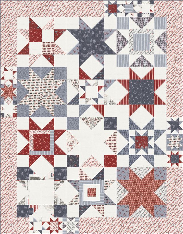 RESERVATION - Independence Day Seeing Stars Boxed Quilt Kit by Sweetwater