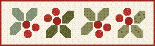 RESERVATION - Christmas Greetings Holly-Day Cheer Runner and Pillow Boxed Kit by Sandy Gervais