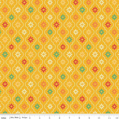 Autumn Afternoon - Moroccan Tiles Saffron by Heather Peterson