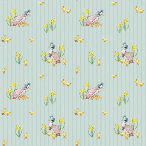 Peter Rabbit and Friends Duck Stripe Blue by Beatrix Potter