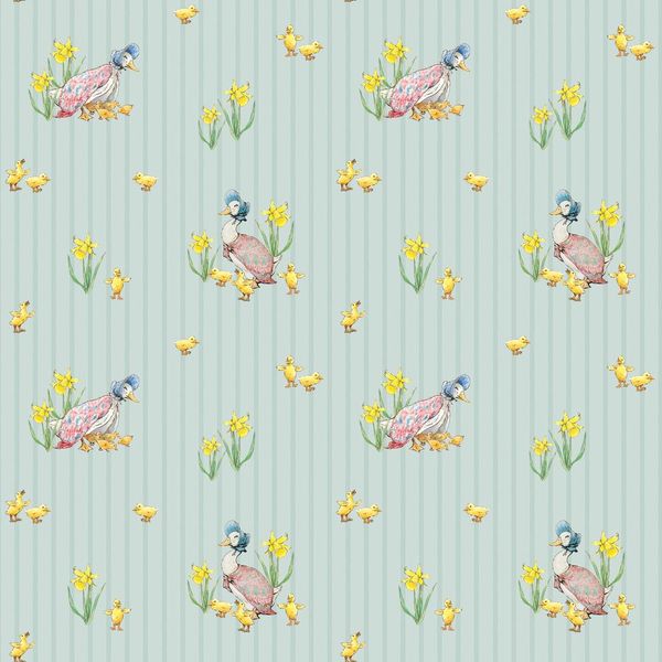 Peter Rabbit and Friends Duck Stripe Blue by Beatrix Potter