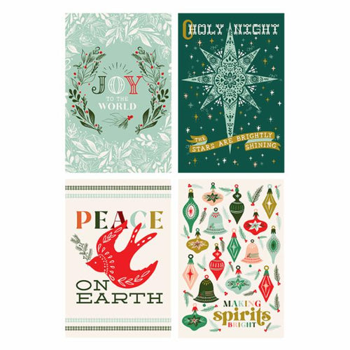 Cheer and Merriment Tea Towel Set by Fancy That Design House