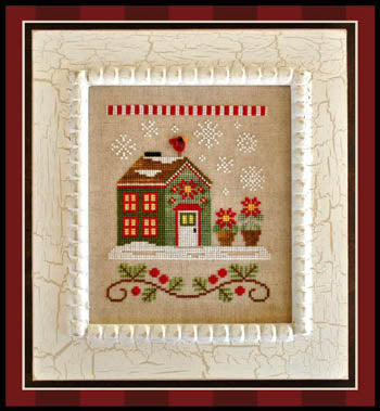 Santa's Village Poinsettia Place by Country Cottage Needleworks