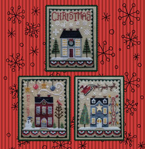 Christmas House Trio by Waxing Moon Designs