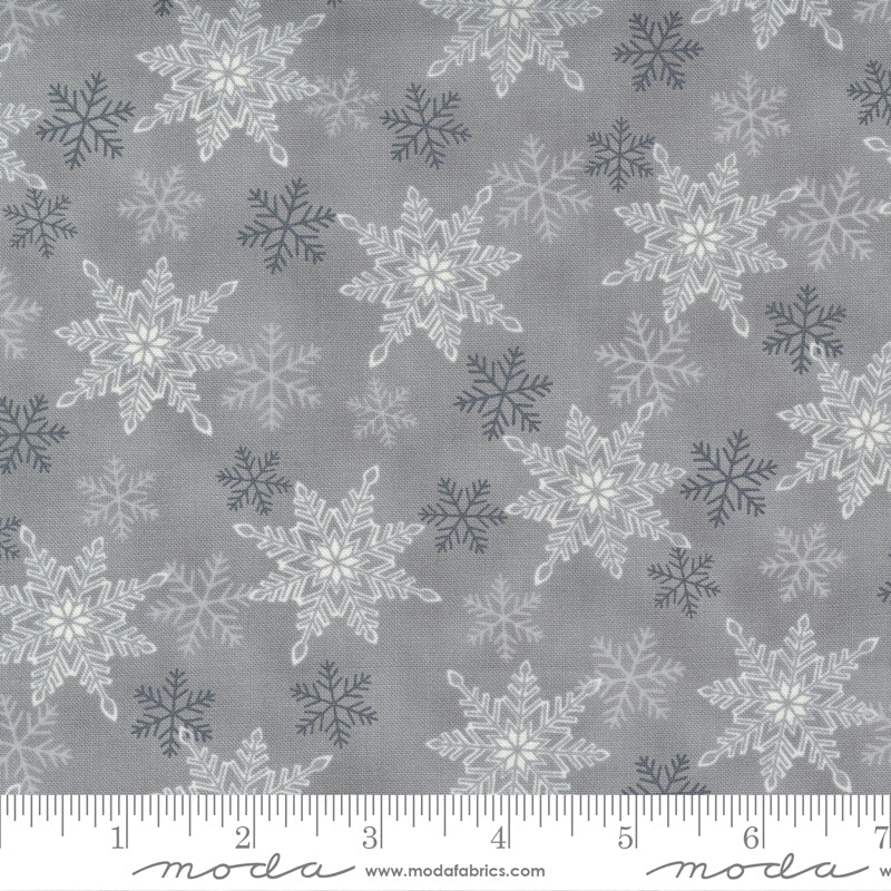 Home Sweet Holidays - Snowflake Swirl Grey by Deb Strain