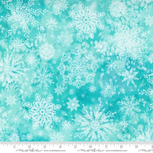 Starflower Christmas - Flurry Watercolor - Aqua by Create Joy Project