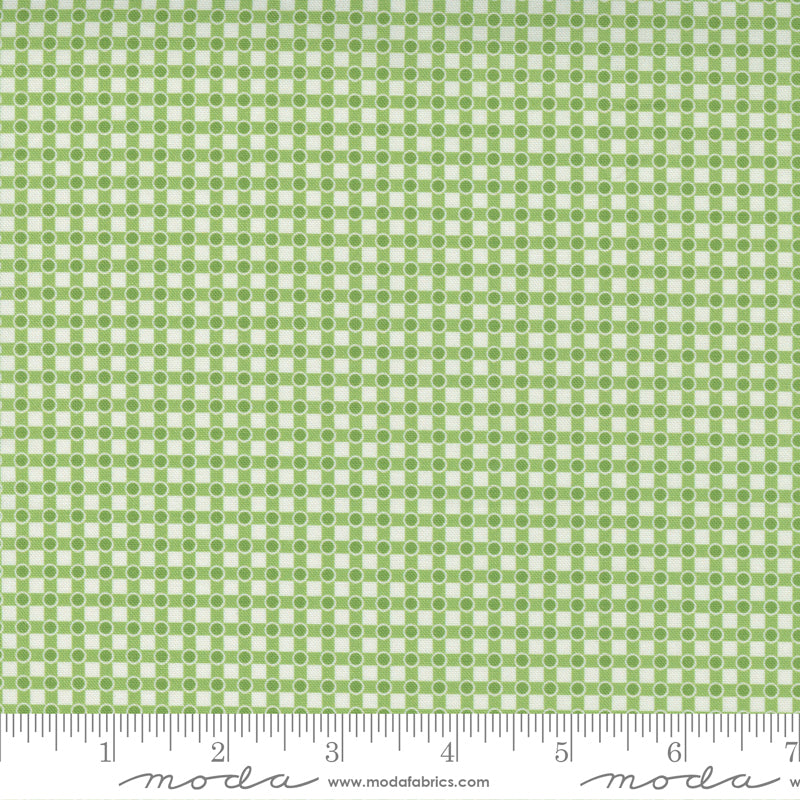 Story Time - Dotted Check Green by American Jane